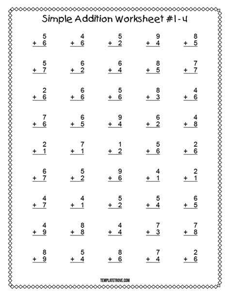 Image result for Simple Math Addition Worksheets Printable