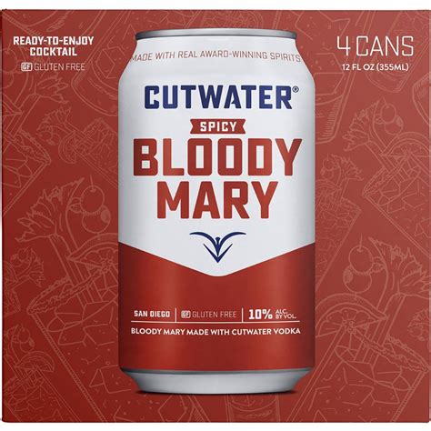 Cutwater Bloody Mary Cans 355ml X 4 Pack | Woolworths