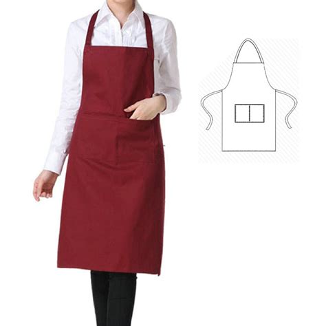 NK 1/ 3/ 5/ 10-PCS Cooking Apron Professional Plain Color Bib Kitchen ...