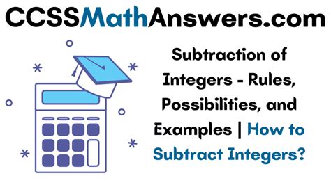Image result for Integers Subtraction Rules
