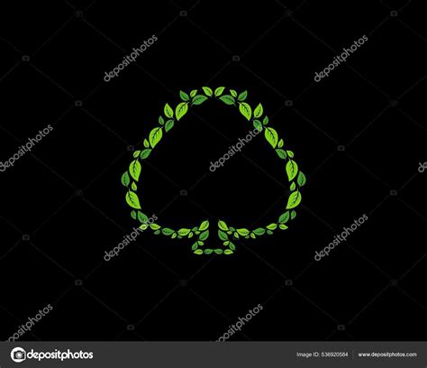 Bunch Leaves Forming Spade Shape Logo Stock Vector by ©skyace 536920584