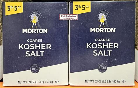 Morton Coarse Kosher Salt 53oz 1.5kg (2 Boxes) - Walmart.com