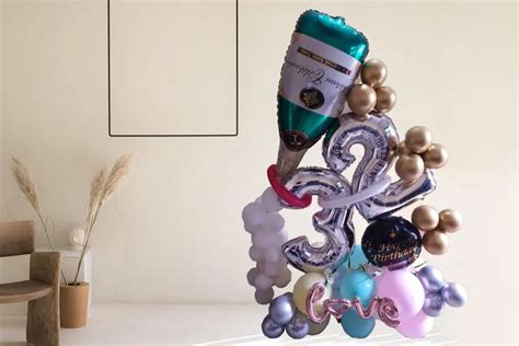 Balloon Bouquet With Age For Birthday Wish Decoration At Home Delhi