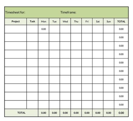 Excel Time Tracking 的图像结果