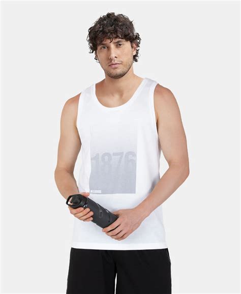 Buy Super Combed Cotton Rich Graphic Printed Tank Top - White 9928 ...