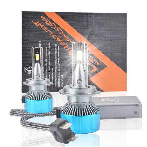 H7LED Headlight Bulb,20000LM High Lumen LED Conversion Kit,600% Smart ...