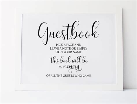 Wedding Guest Book Sign Wording - Decorate
