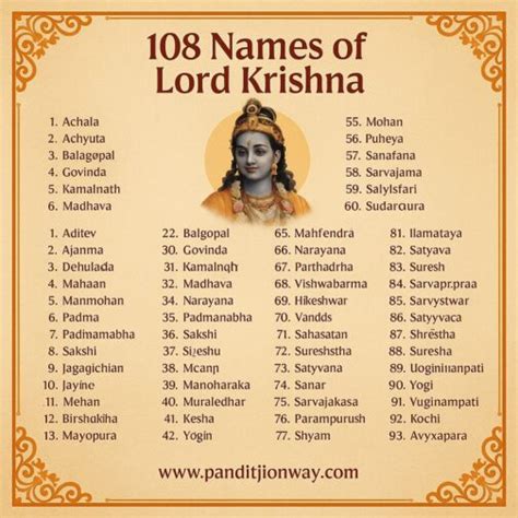 108 Names of Lord Krishna | Shri Krishna Ashtottara Shatanamavali