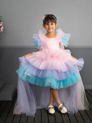 Buy ZIP ZAP ZOOP Multi-Color Red Carpet Look 4 Trail Dress (3-4 Years ...