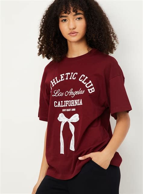 Buy Women Printed Boxy Fit Sports T-shirt Online at just Rs. 499.0 ...