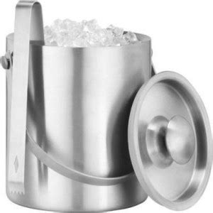 Cinder Sifters 1.5 L Steel Ice Bucket With Tong and Peg Measurer Ice ...