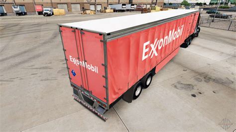 Skin ExxonMobil on a curtain semi-trailer for American Truck Simulator