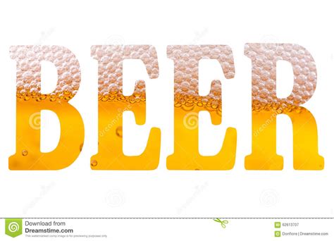 High Resolution Text With Word Beer Stock Illustration - Illustration ...