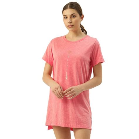 ENAMOR-E061 TUNIC TEE â€“ SOLID | SHORT SLEEVE TUNIC TEE WITH SIDE SLI