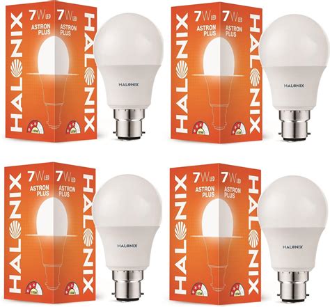 Halonix Photon Plus Base B22 7w LED Bulb (Pack of 4, Warm White ...