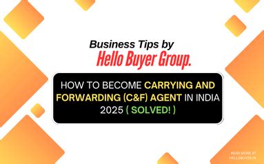 How to become Carrying and Forwarding (C&F) agent in India 2025 ...
