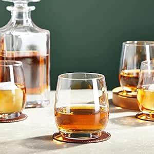 UI Intros 12oz Whiskey Glasses, Double Old Fashioned Glasses for Scotch ...