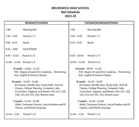 Mccollum High School Bell Schedule at Joseph Cornwall blog