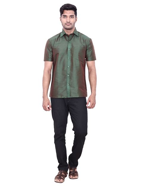 NEW GREEN DESIGNER SHIRT – Sudarshansarees
