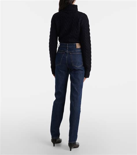 High-rise slim jeans in blue - Toteme | Mytheresa