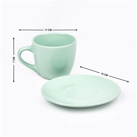 Buy Colour Refresh Porcelain Cup and Saucer - 220ml from Home Centre at ...