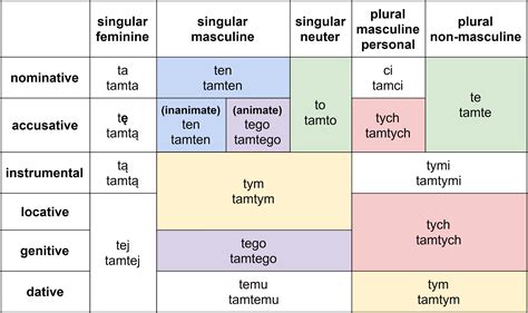Spanish Declensions