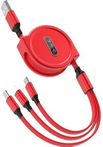 FD1 USB Type C Cable 2 A 1.6 m Multi 3 in 1 Retractable USB Charger ...