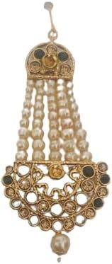 Buy BB Gold Plated Kundan & Pearl Pasa/Hair Kalank Traditional ...