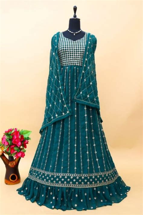 Fiona 51172 Heavy Faux Georgette Fancy Anarkali Suit Manufacturers and ...