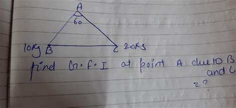 Find G.F.I at point A deu to B,C - Brainly.in
