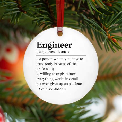 Personalized Engineer Ornament, Funny Engineer Gift, Mechanical Engineer Christmas Ornament ...