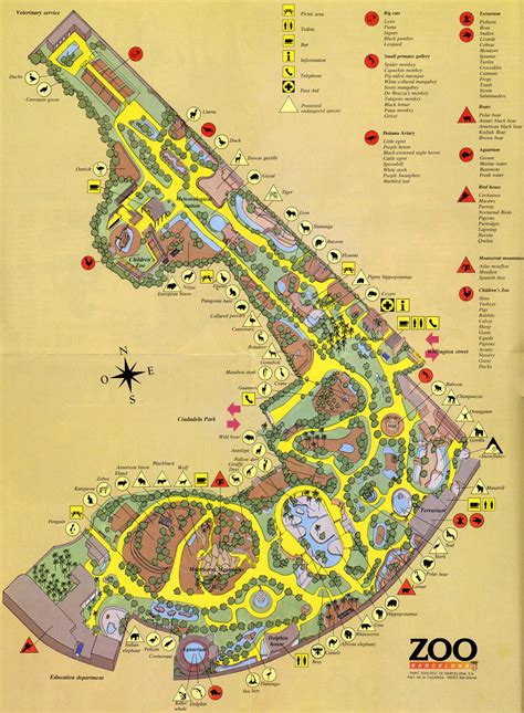 Barcelona Zoo Map - Blockbuster Vacations Colorful Barcelona : There was only one tiger wen i ...
