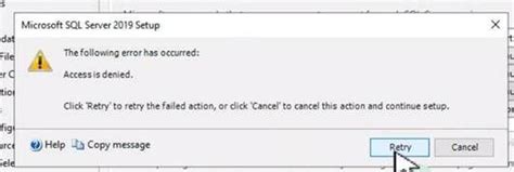 Image result for SQL Access Denied Invalid Setting