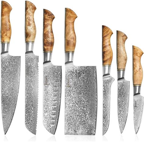 SENKEN 7-Piece Damascus Knife Set Review - Rating Kitchen Products