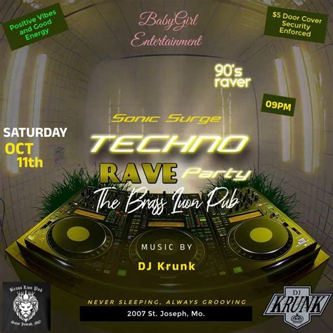 Rave Night!, The Brass Lion Pub, Saint Joseph, 11 October 2025 | AllEvents