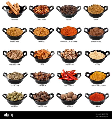 Spices names hi-res stock photography and images - Alamy