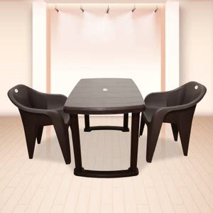 ARLAVYA 2 Seater Dining Set for Home Garden Cafeteria Plastic 2 Seater ...