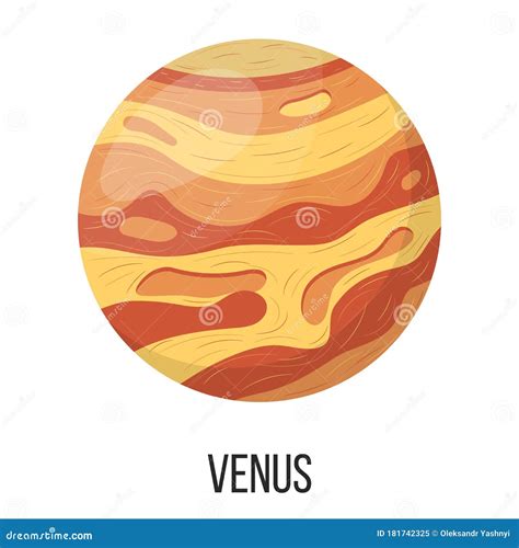 Venus Planet Isolated On White Background. Planet Of Solar System ...