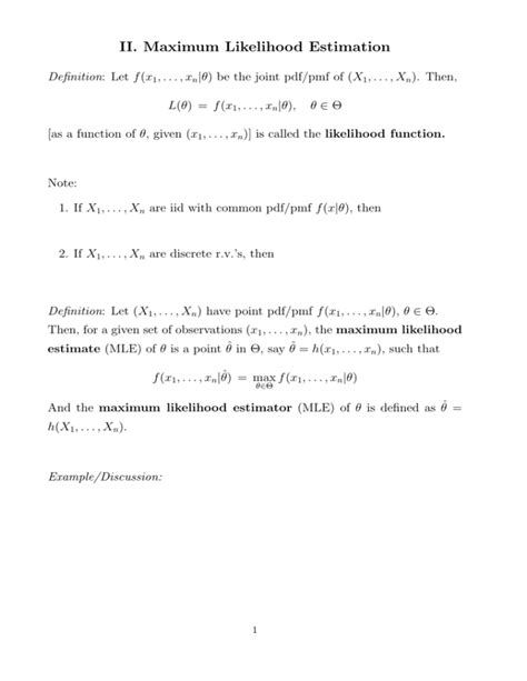 Image result for Maximum Likelihood Estimation Example
