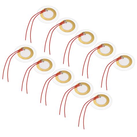 uxcell 10 Pcs Piezo Discs 35mm Acoustic Pickup Transducer Microphone ...