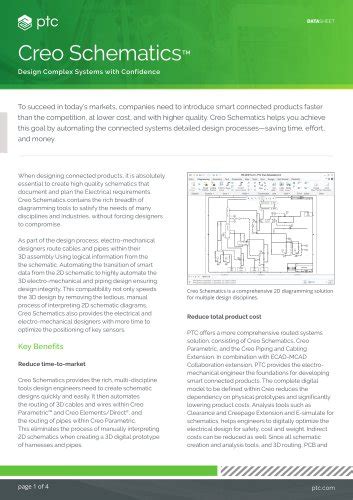 PTC ® Creo ® Schematics ™ - PTC - PDF Catalogs | Technical ...