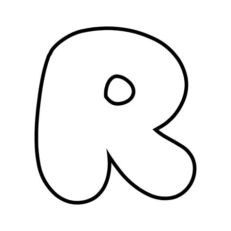 R In Bubble Letters