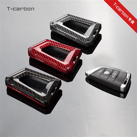 T-carbon genuine carbon fibre key cover and keychain Compatible for