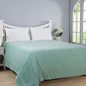 Buy maspar Jessica Dusty Jade Cotton Double Bed Cover - 290 GSM (Green ...