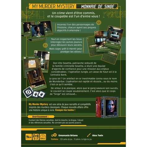 Acheter My Murder Mystery - Monnaie de Singe - Horrible Games - Jeux de ...