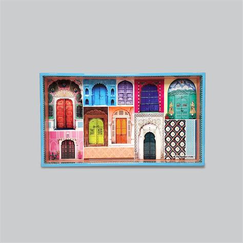 The Bombay Store Dwaar Rectangle Enamel Small Tray