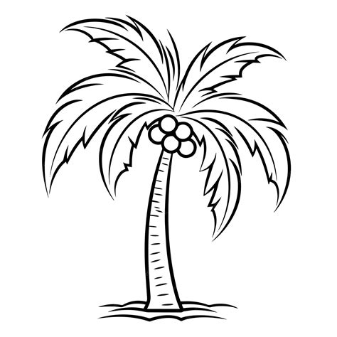Premium Vector | Vector illustration of a minimalist tropical palm tree ...