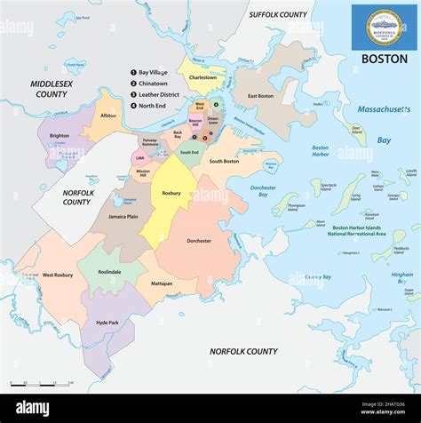 Boston downtown map Cut Out Stock Images & Pictures - Alamy