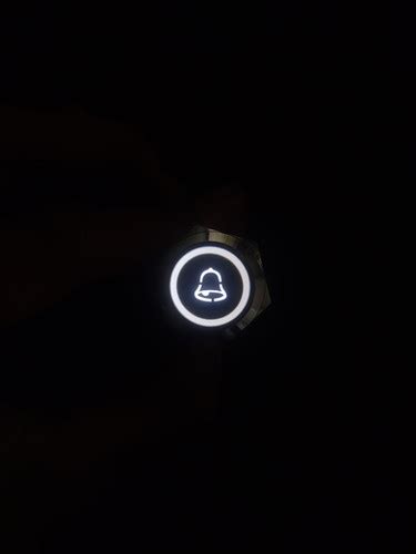 19mm Size WHITE BELL Symbol S.S Momentary Type Push Button Switch 5v ...