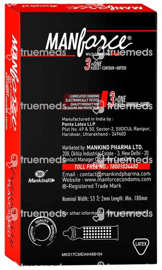 Manforce Wild 3 In 1 Strawberry Flavoured Condom Pack Of 10 - Uses ...